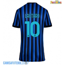 Camisa de time de futebol Inter Milan Lautaro Martinez #10 Replicas 1º Equipamento Feminina 2025-26 Manga Curta